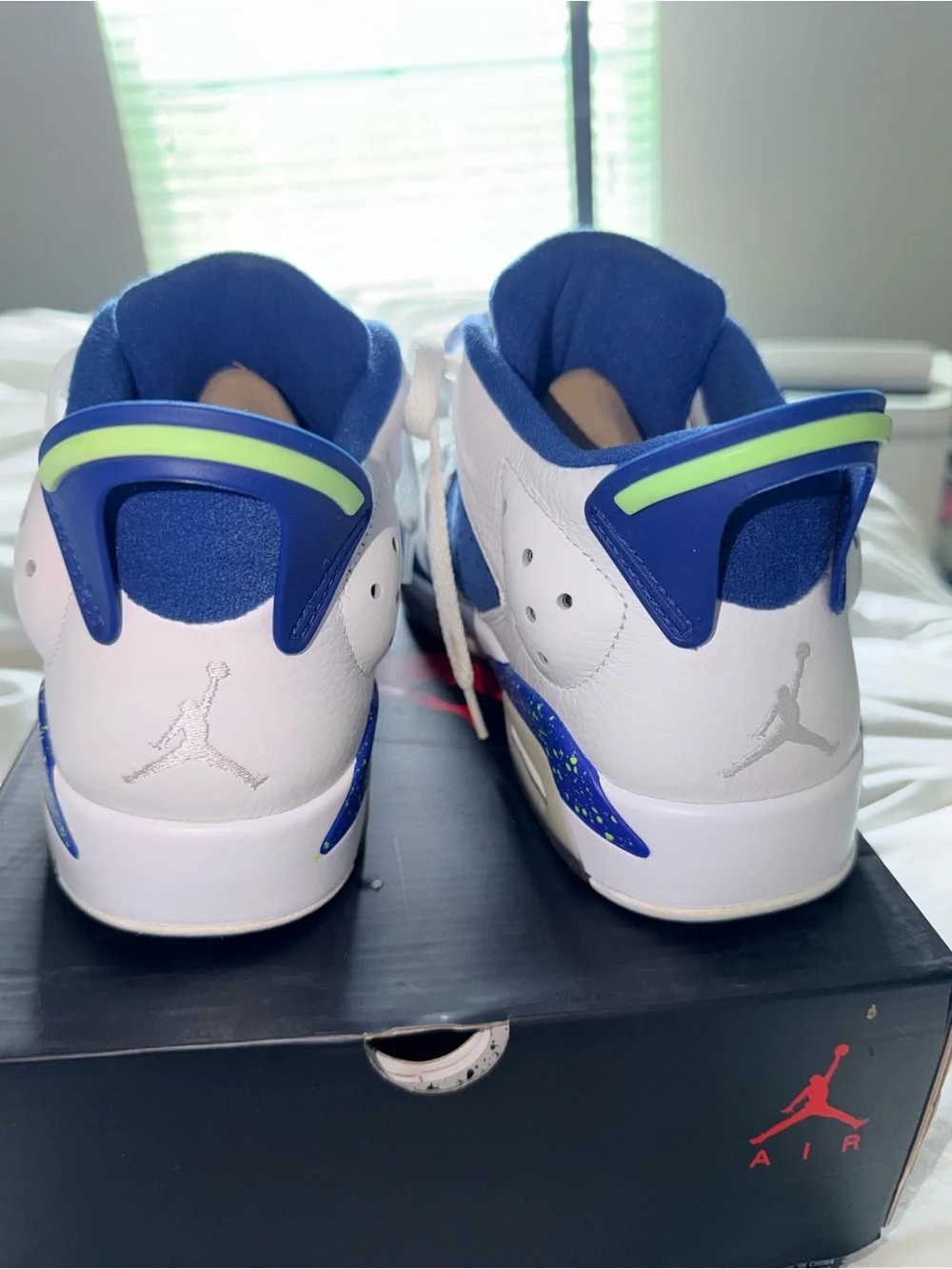 Air Jordan 6 Retro Low Insignia Blue Ghost Green Men’s 8.5